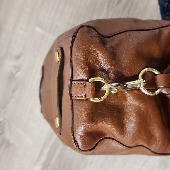 COACH Ashley Madison English Tan Convertible Leather Satchel - Picture 11 of 14